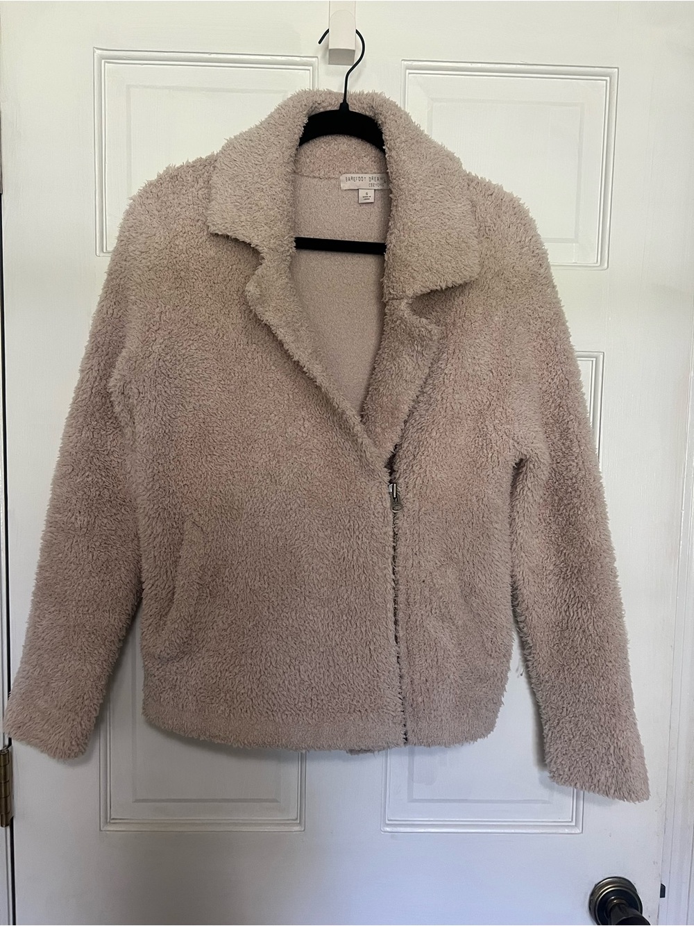 Barefoot Dreams Taupe Plush Teddy Jacket